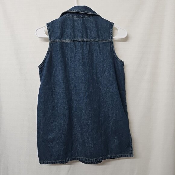 Womens Sz Small Tomorrow's Mother Sport Denim Maternity Top Blouse western boho - Picture 3 of 5